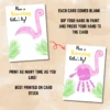 Dinosaur Handprint Art Father's Day instruction guide showing blank template versus finished pink plesiosaur handprint craft.