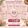 complete pregnancy to motherhood journal bundle with 8 PDF journals and 524 printable pages